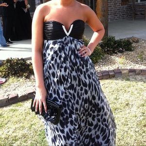 Prom dress - black printed